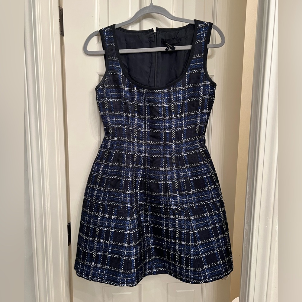 Nanette lapore blue and black patterned dress